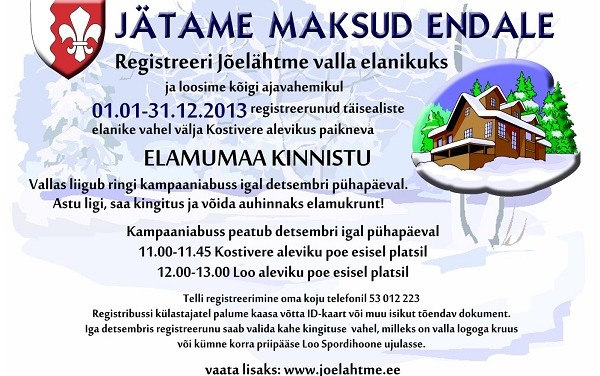Soovid tasuta elamumaad Kostiveres?