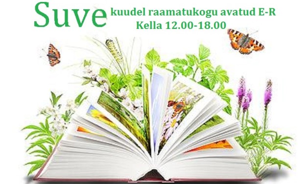 Raamatukogu lahtiolekuajad suvekuudel